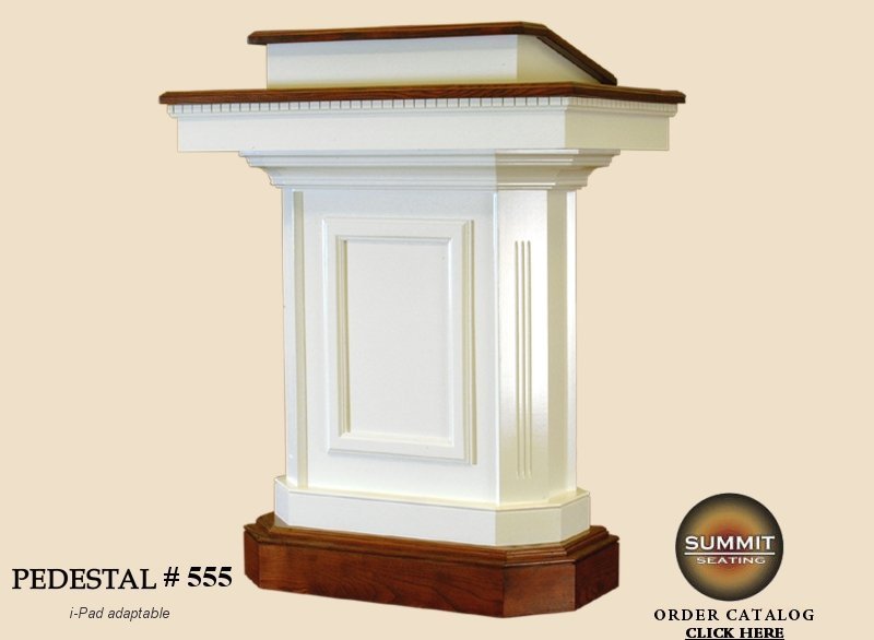 wood church pulpit