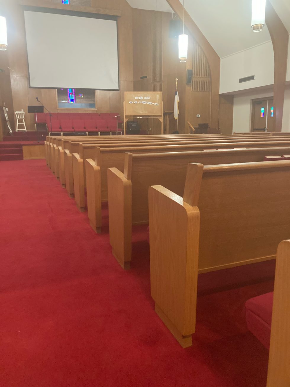 Used Pews for Sale by a church. Free Listings Summit Seating For