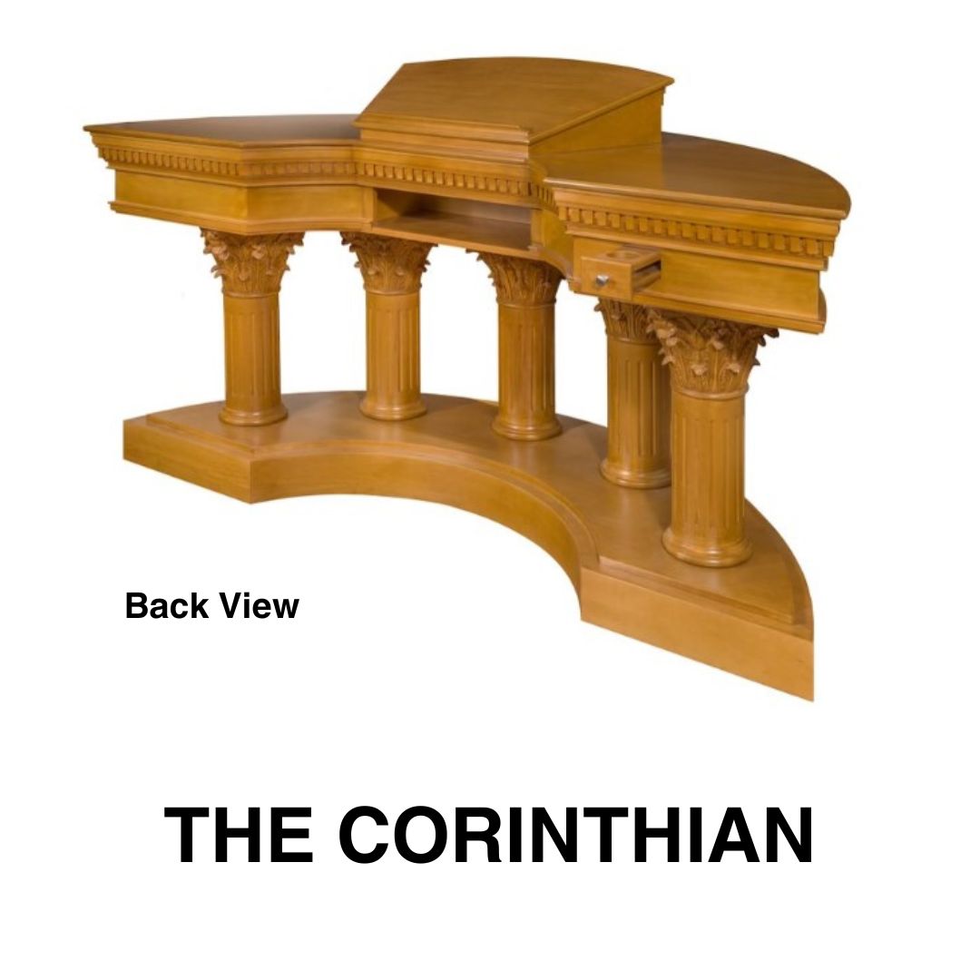 the back side of the corinthian radius pulpit